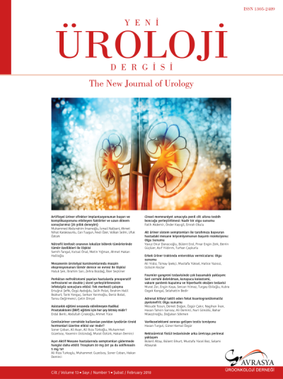 The New Journal of Urology Volume: 13 Issue: 1