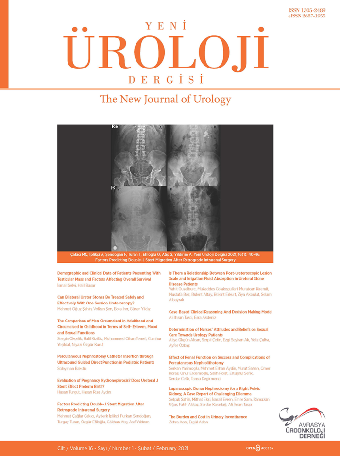 The New Journal of Urology Volume: 16 Issue: 1