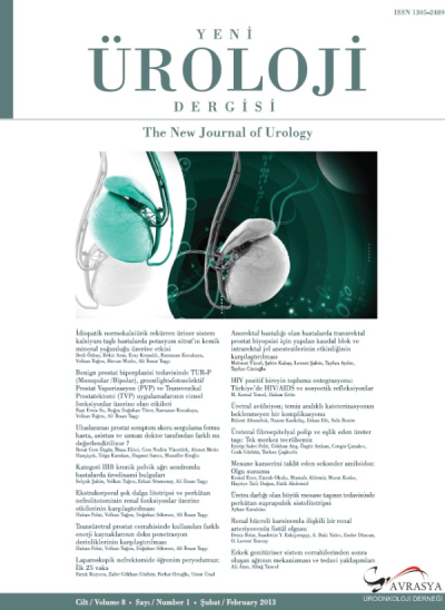 Yeni Üroloji Dergisi Volume: 8 Issue: 1